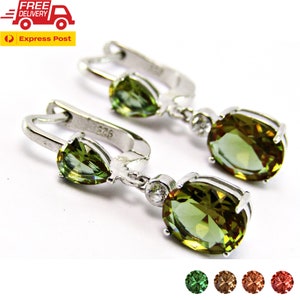 A+++ Turkish Color Changing Diaspore Sultanit 925 Sterling Silver Women Earrings, Gift for Her