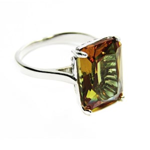 A+++ Rare 100% Color Change Turkish Diaspore Zultanit Sultanit Authentic 925K Solide Sterling Silver Women Girl Ring