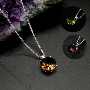A+++ Amazing Gift Handmade 100% Color Change Sultanit Turkish Diaspore 925 Sterling Silver Women/ Girl Pendant Necklace