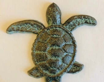 Cast Iron Antique Style Nautical TURTLE Coat Hooks Hat Hook Rack Towel Sea Cast Iron Antique Style Nautical TURTLE Coat Hooks Hat Hook Rack Towel Sea