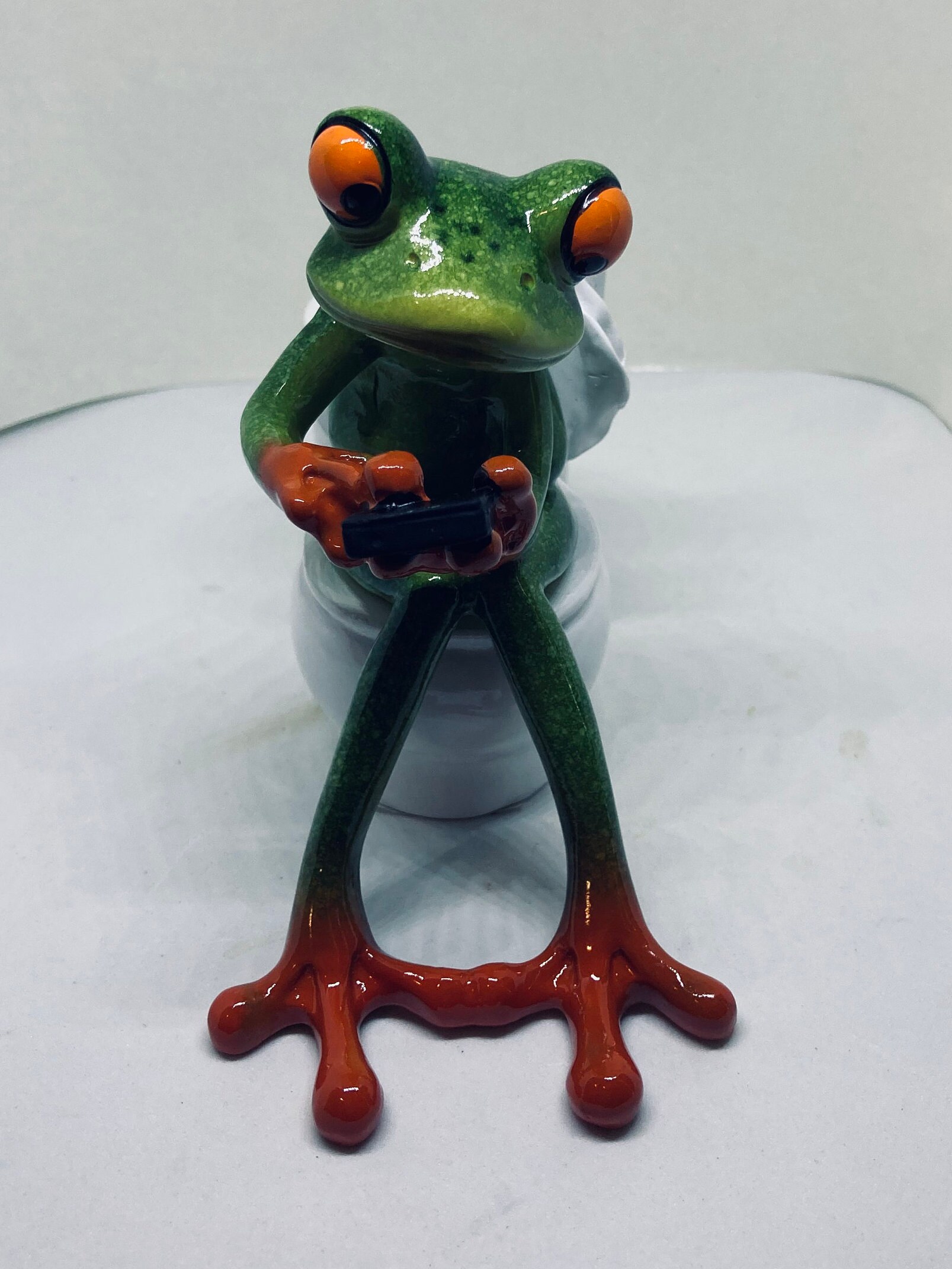 Frosch Texting auf Toilette Figur Zahnbürste oder Etsy
