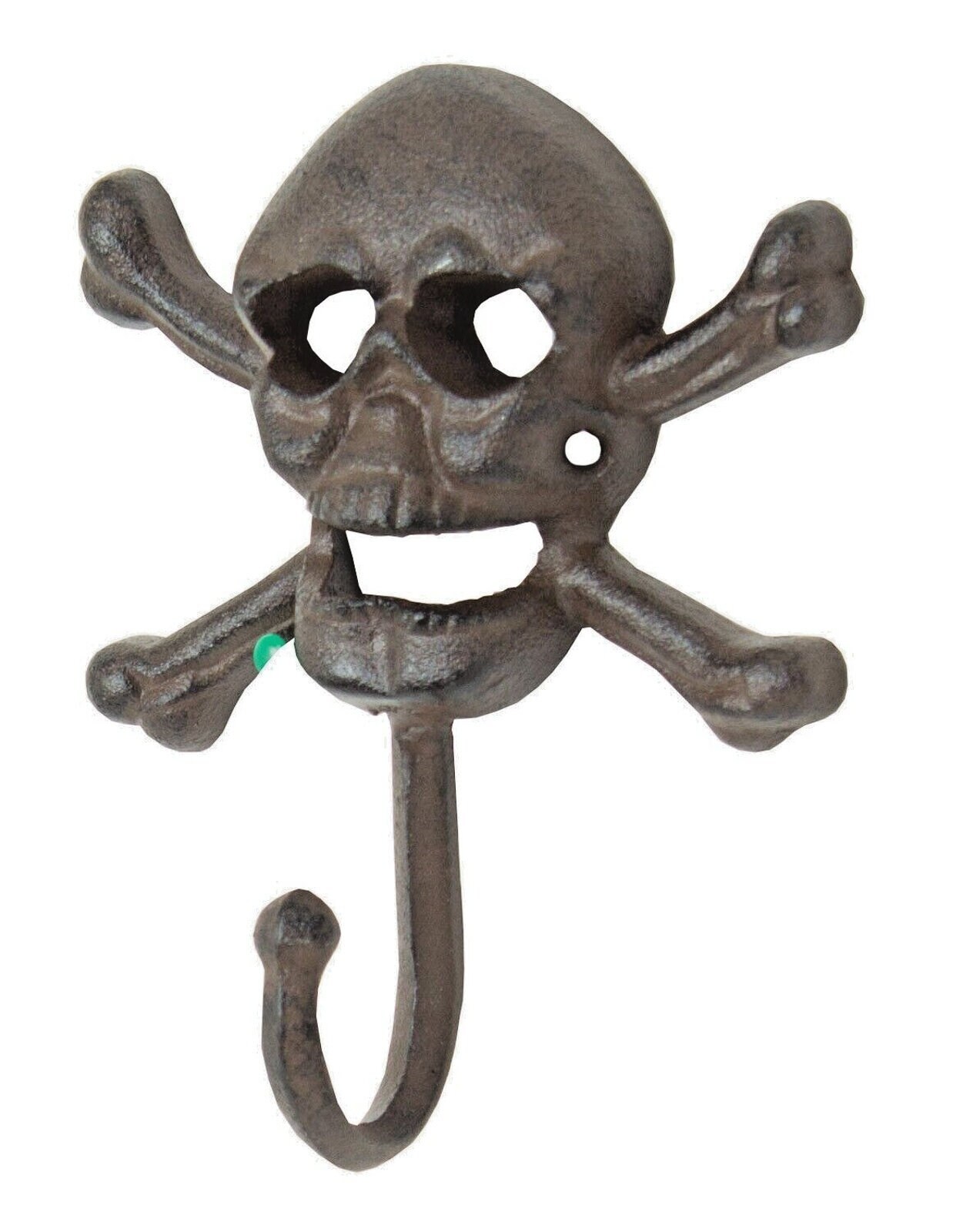 Skull Crossbones Wall Hook Cast Iron Rustic Biker Towel Coat Wall