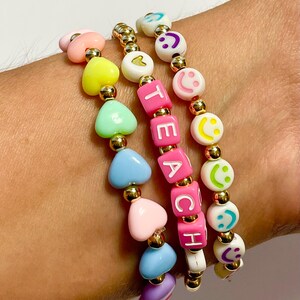 Pink Teach Bracelet Stack