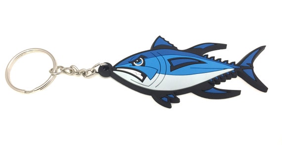 Tuna Bluefin Fishing Saltwater Fish Keyring Key Chain Tackle Box