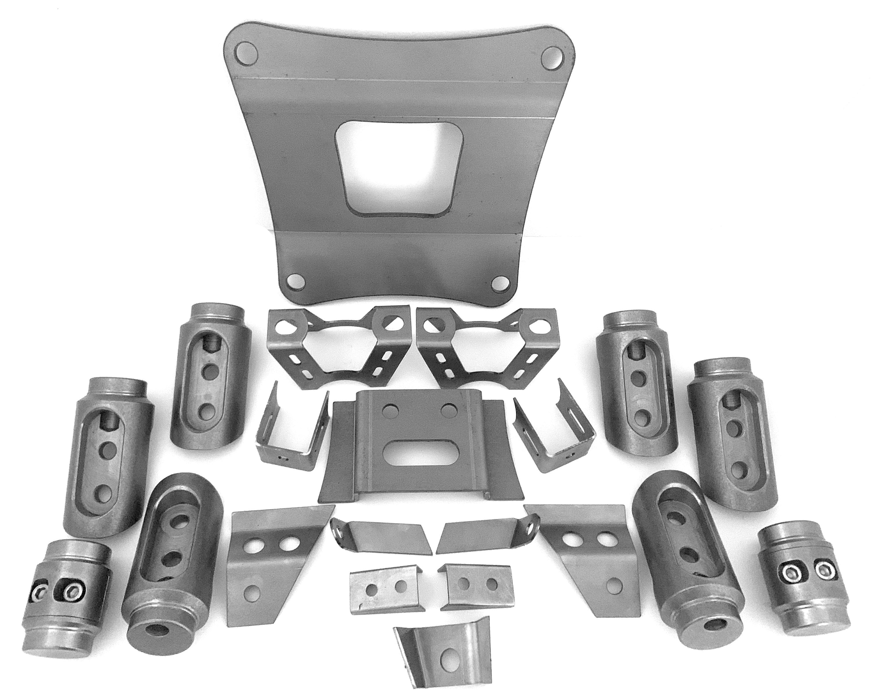 Aftermarket parts compatible with Polaris RZR XP 1000 Roll Cage Connector Bungs Seat Kit With Door Tabs 4" x .095 - 3