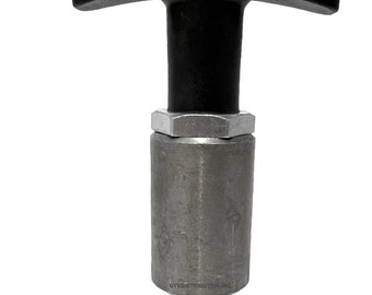 T Handle Spring Loaded Pull Pin / Pop Pin- 3/8" 0r 1/2" Shank Steel