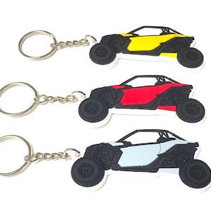 Custom Art Design Looks Like Can Am Maverick X3 Custom Rubber Keyring Key Chain