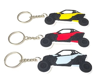 Custom Art Design Looks Like Can Am Maverick X3 Custom Rubber Keyring Key Chain