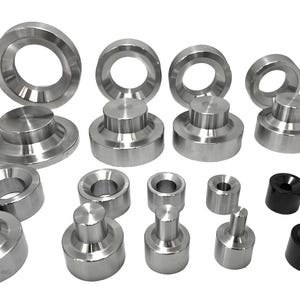 Dimple Dies Set 10 Pieces 1/2" 3/4" 1" 1 1/4" 1 1/2" 1 3/4" 2" 2 1/2" 3" Dzus immagine 1