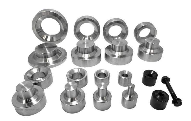 Dimple Dies Set 10 Pieces 1/2" 3/4" 1" 1 1/4" 1 1/2" 1 3/4" 2" 2 1/2" 3" Dzus immagine 1