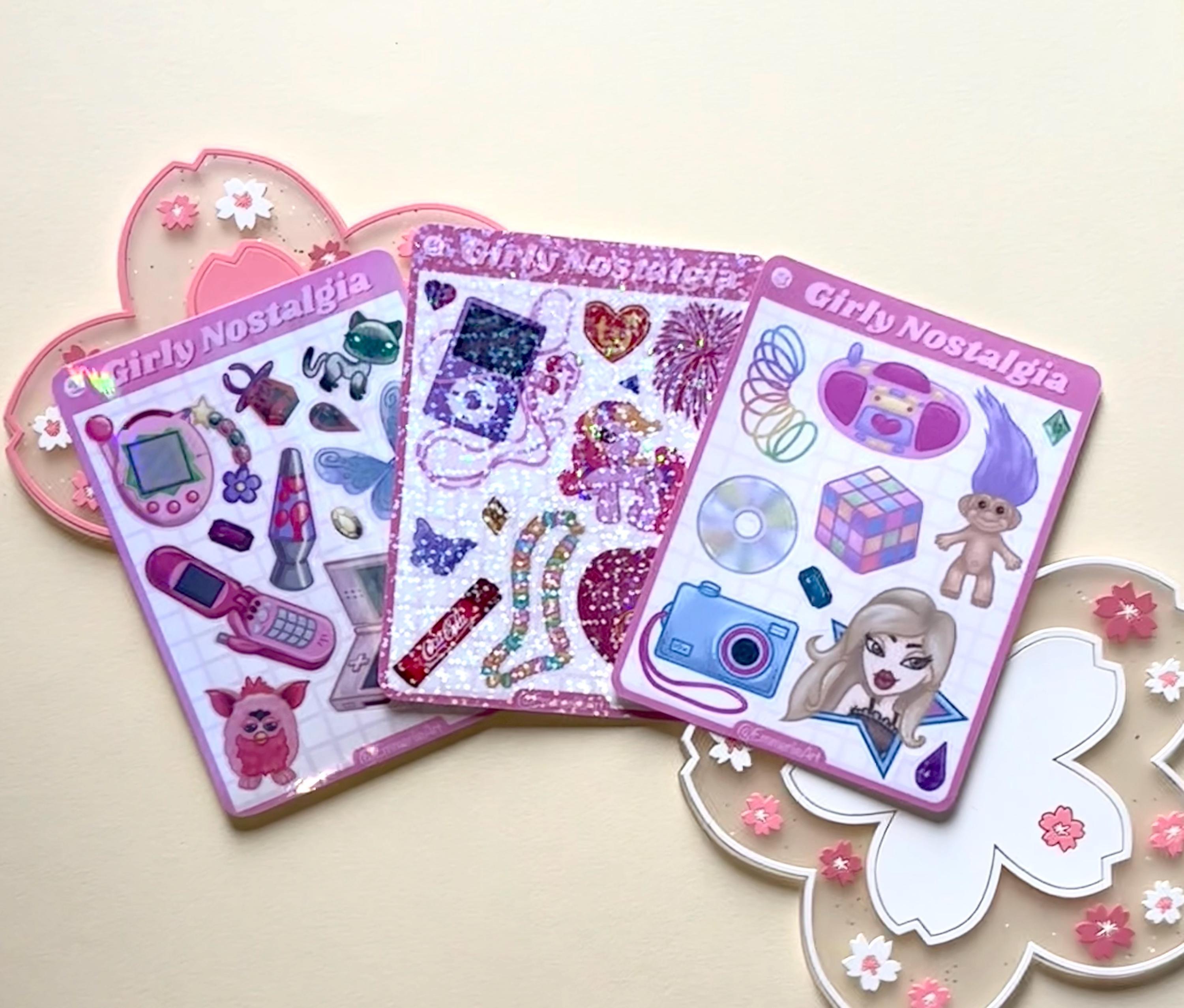 Girly 2000s Nostalgia Sticker Sheet Holographic Vinyl Stickers - Etsy