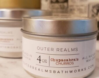 Chupacabra's Churros | 8oz Soy Candle | Outer Realms Candles | Cryptid Candle | Travel Candle | Cinnamon Candle