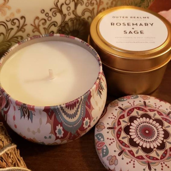 Rosemary Candle Etsy