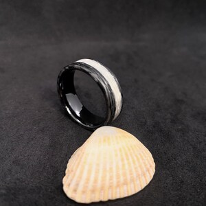 Carbon Fibre Ring, Carbon Fiber, Orange Glow, Glow Ring, Exotic, Unique, Wedding Ring, Promise Ring, Engagement Ring