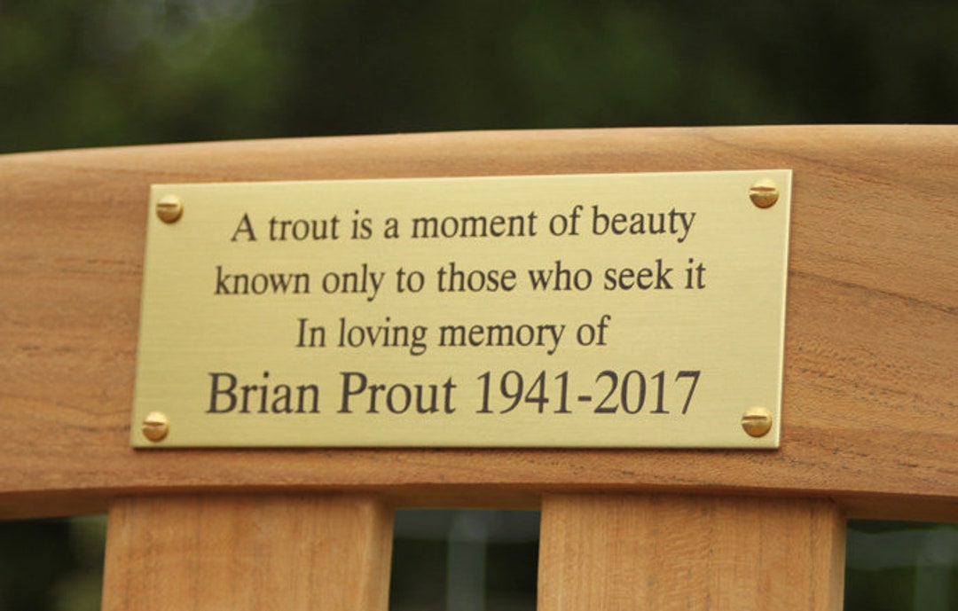 Personalised Engraved Memorial Plaque for Bench, Tree, Door Sign, Name