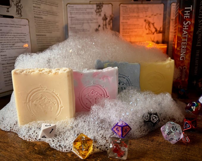 Handmade Artisan Soap: DnD-Themed Geeky Bath Bar