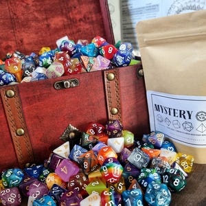 Mystery DnD Dice Set | Full 7-Piece Polyhedral Set | Random Colors | TTRPG Gift | Fantasy Dice Loot | 1 or 3 Set Bundle | Northern Realm