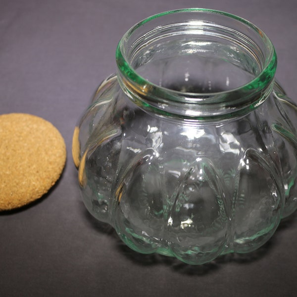 Apothocary Green Glass Jar, Cork Lid, Made in Italy