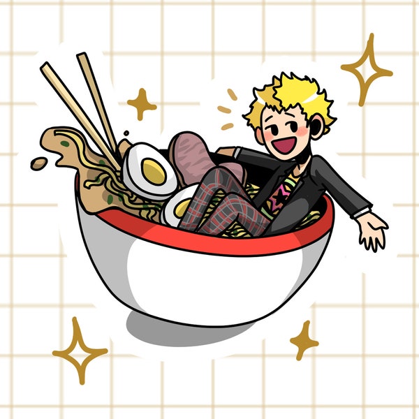 Ramen Bowl Ryuji Persona 5 Matte Paper Sticker