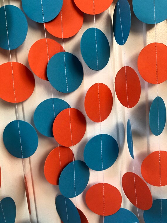 blue paper garland