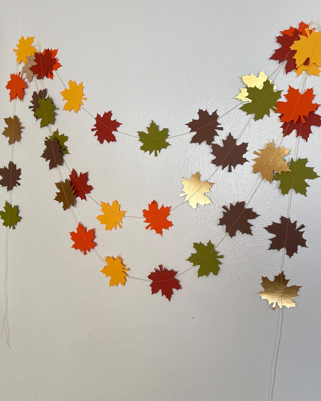 Autumn Garland Fall Leaf Garland Thanksgiving Garland Holiday Rustic ...