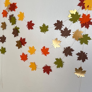 Autumn Garland Fall Leaf Garland Thanksgiving Garland Holiday Rustic Autumn Decorations Gift, 10ft long