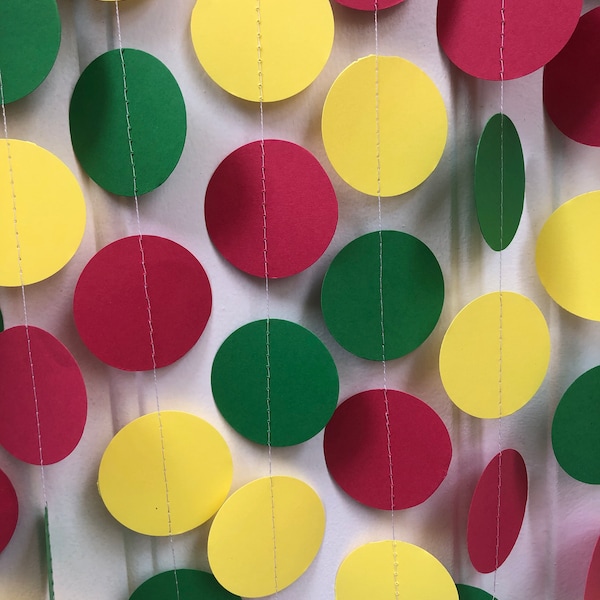 Circle Paper Garland Etsy