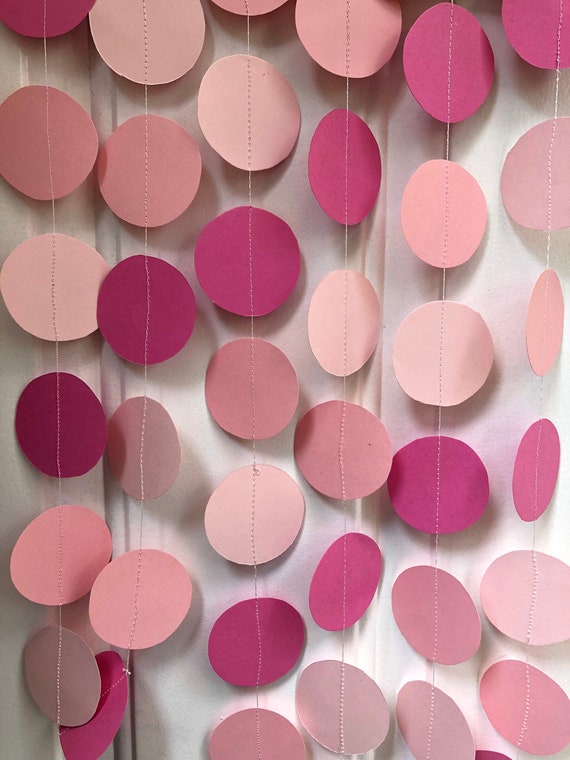 pink paper garland