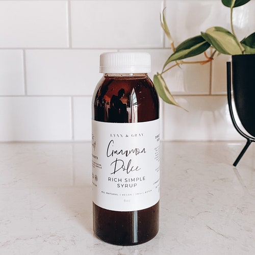 Cinnamon Dolce Simple Syrup With Organic Cane Sugar Homemade Etsy