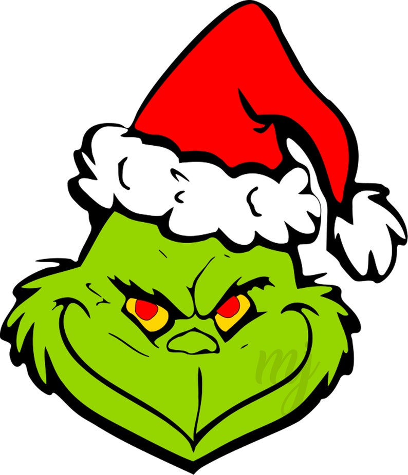 Grinch face SVG.