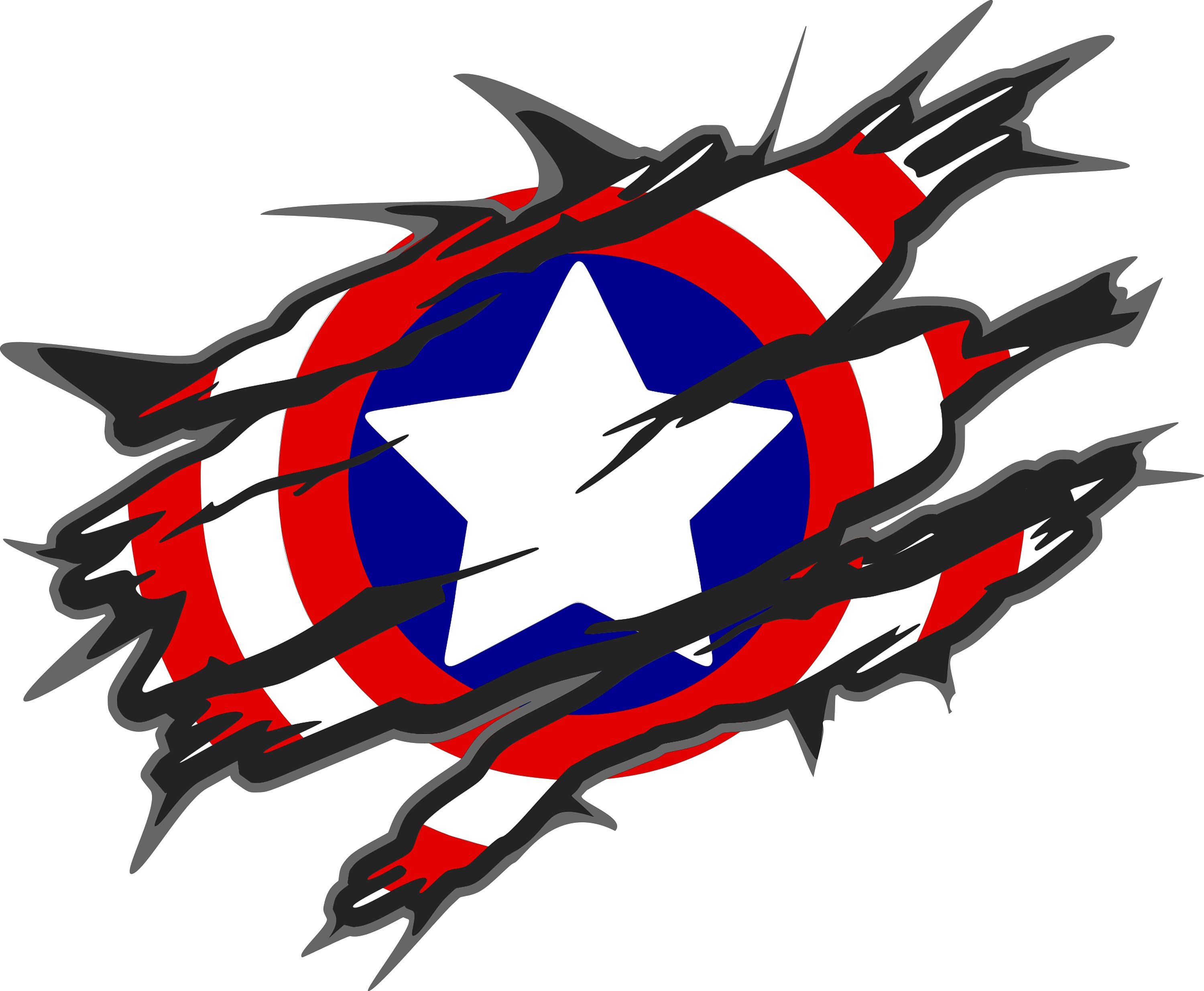 Captain America Distressed Shield Svg 