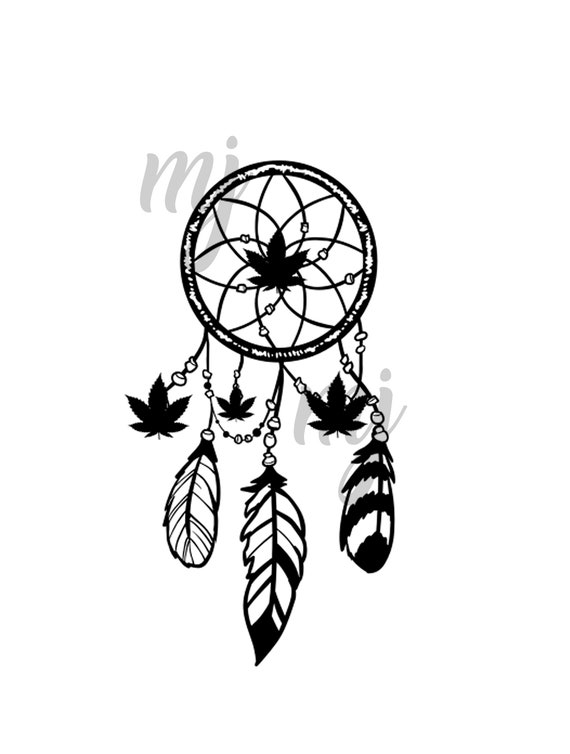 Download Marijuana Leaf Dream Catcher Svg Digital File Etsy