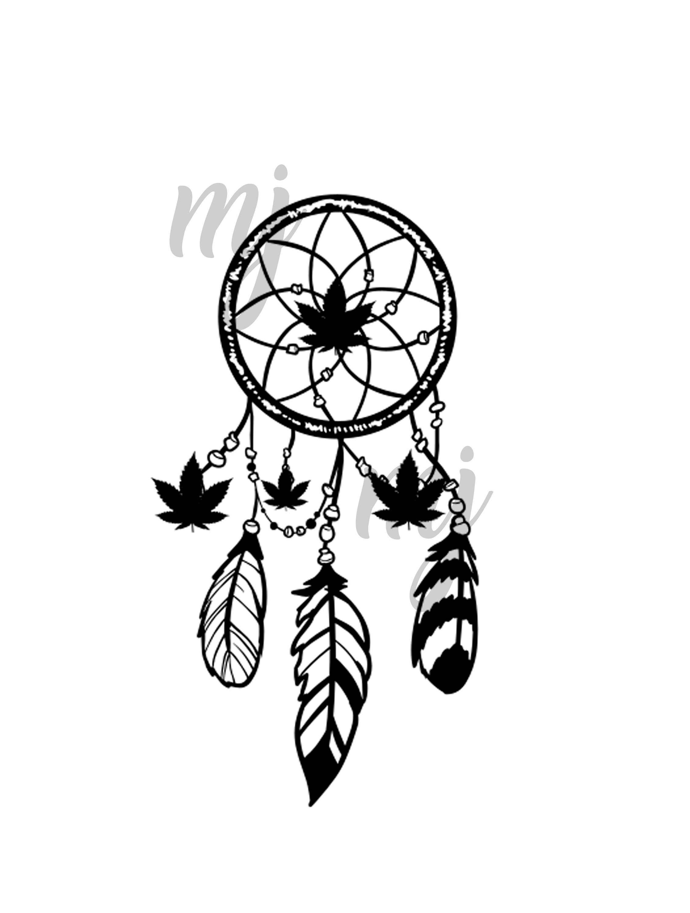 Marijuana Leaf Dream Catcher SVG Digital File Etsy Finland