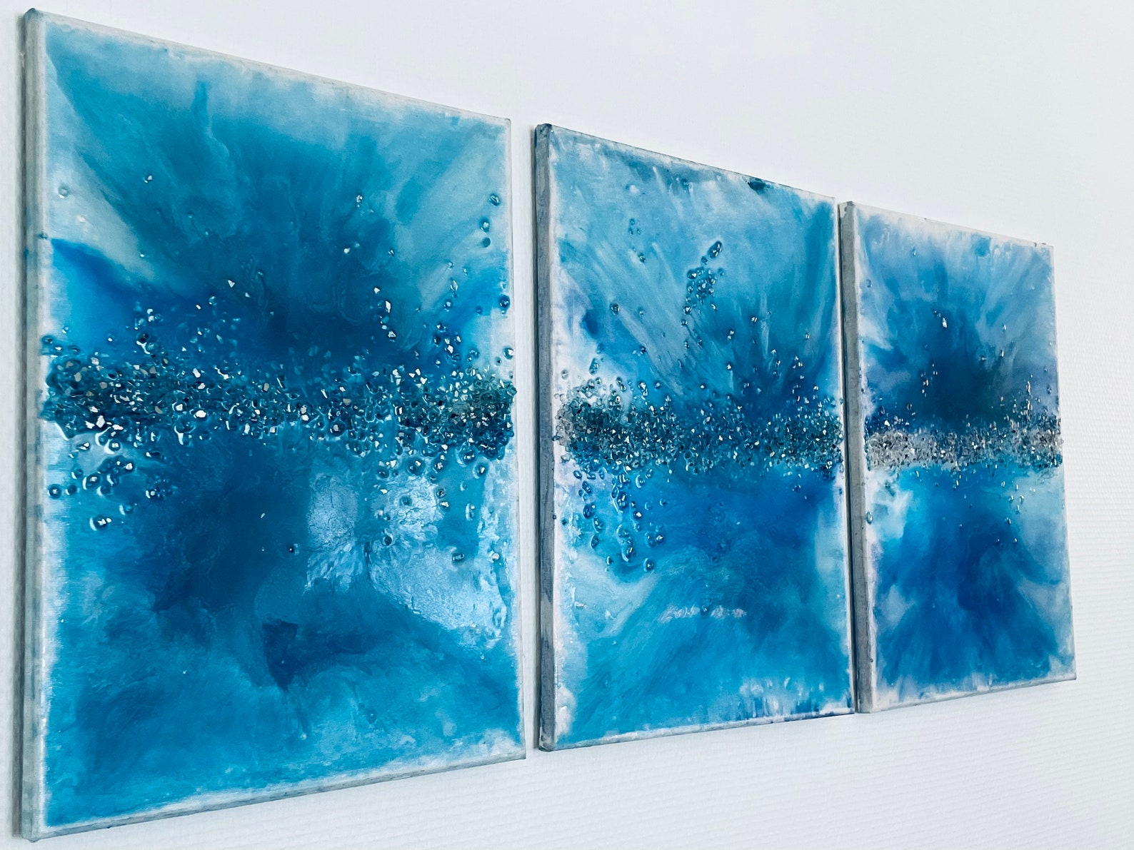 Trio de tableau déco en résine epoxy Etsy