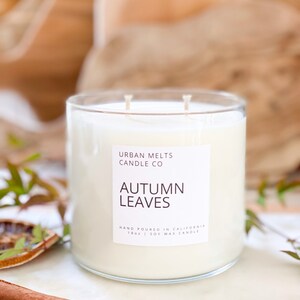 Autumn Leaves Soy Candleleaves Candle Fallen Leaves Fall Candle Apple Candle Spice Candle Halloween House Warming Gift image 3