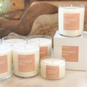 Coconut Milk Luxe Soy Wax Candle~ Summer ~Coconut~Wedding~Tropical~ Mango~winter~ spring~ gifts for her- bridal gift-Valentine’s day gift