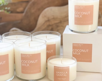 Coconut Milk Soy Wax Candle – Tropical Mango Scent