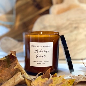 Autumn Leaves Soy Candleleaves Candle Fallen Leaves Fall Candle Apple Candle Spice Candle Halloween House Warming Gift image 10