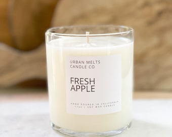 Fresh Apple Soy Candle~Spring/Summer/ Fall Candle~Fresh/Spa Candle~Ten Ounce~Eighteen Ounce- Autumn fall scented candle