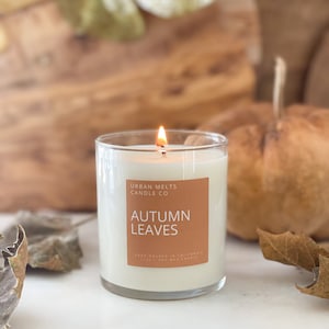 Autumn Leaves Soy Candleleaves Candle Fallen Leaves Fall Candle Apple Candle Spice Candle Halloween House Warming Gift image 1
