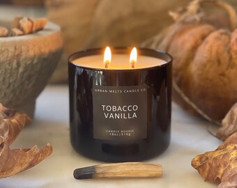 scentsational apothecary - tobacco & vanilla candle 7 oz Botanical in Scotch Glass The tobacco provides an intense base note Scentsational Amber & Vanilla Candle
