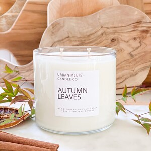 Autumn Leaves Soy Candleleaves Candle Fallen Leaves Fall Candle Apple Candle Spice Candle Halloween House Warming Gift image 9