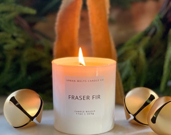 Fraser Fir Soy Candle – Fresh Balsam Scent, Christmas Tree Candle