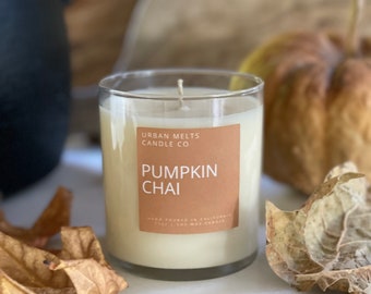 Pumpkin Chai soy wax candle~Fall scented Candle~Autumn scented Candle~House Warming Gift~Pumpkin Spice~gift~ Halloween pumpkin Candle