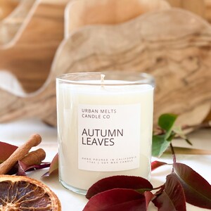 Autumn Leaves Soy Candleleaves Candle Fallen Leaves Fall Candle Apple Candle Spice Candle Halloween House Warming Gift image 4
