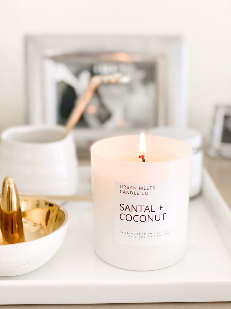 Santal Coconut Luxe Soy Candle Santal Candlecoconut Etsy
