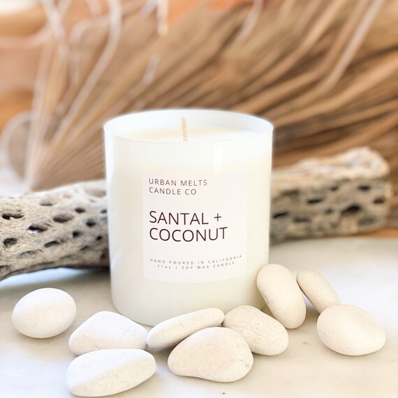 Tropical Coconut 11oz. Glass Soy Wax Candle