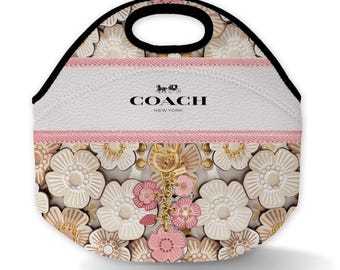 Designed Lunch Tote: Black Trim, School or Work Bag - Buy 2 Get 1 Free