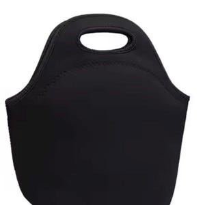 Designer Inspired Lunch Tote: Black Trim, School or Work Bag image 12