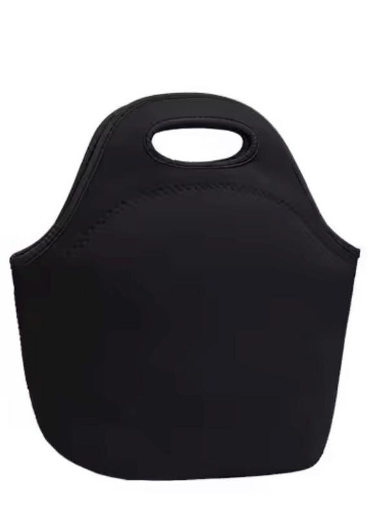 Designer Inspired Lunch Tote: Black Trim, School or Work Bag image 12